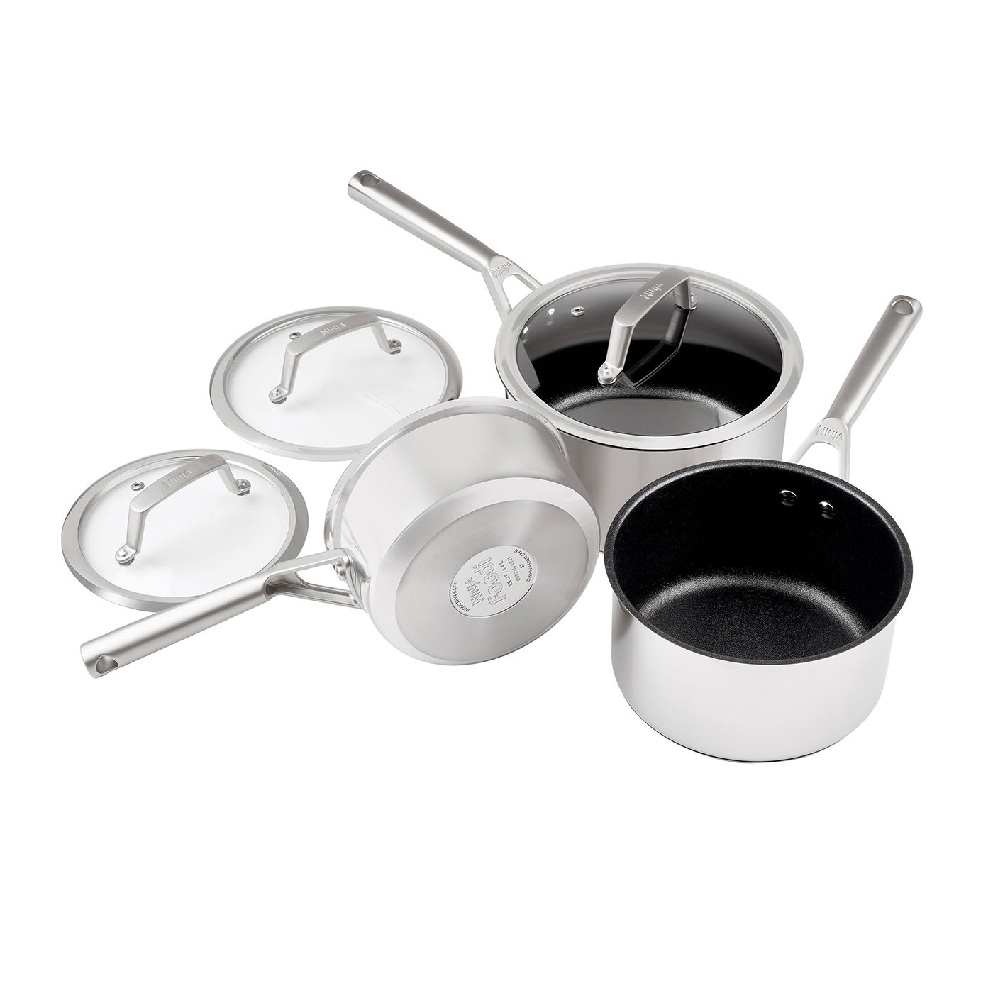 Ninja ZEROSTICK Stainless Steel 3Piece Pan Set Ninja UK